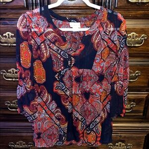 Paisley Print Women's Top with Tank